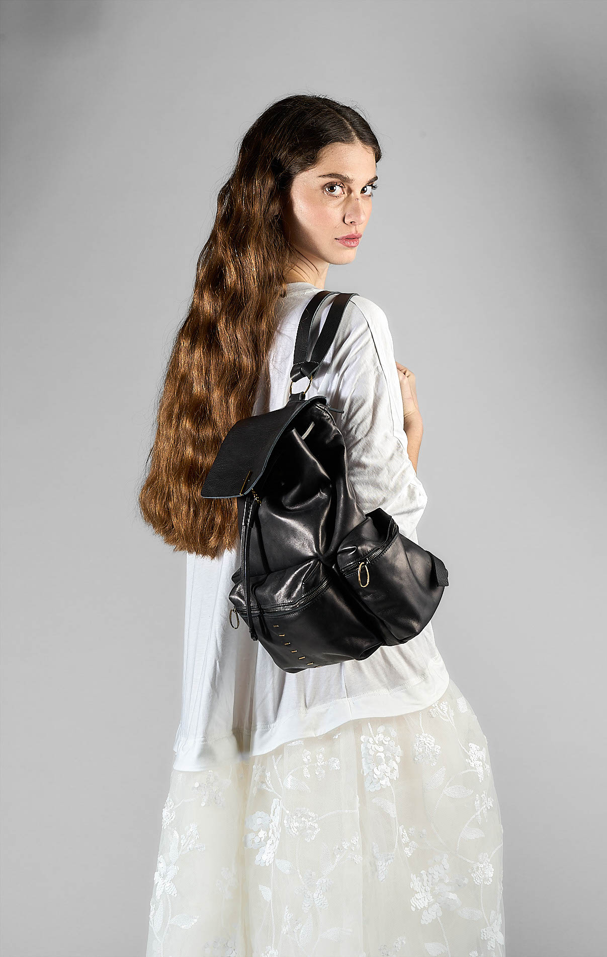 daniele basta leather and silver bags - WEARING